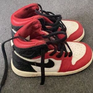 Nike Kids Red, Black, and White Sneakers